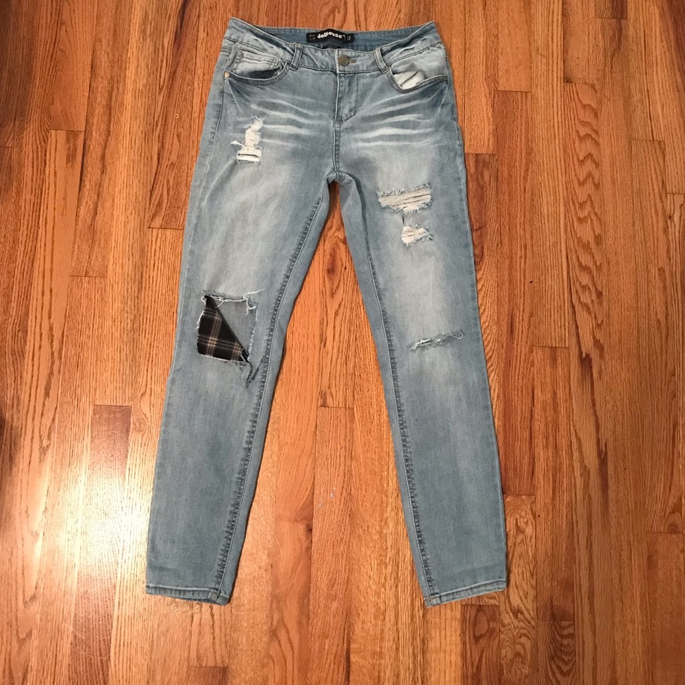 ripped denim jeans